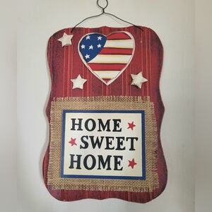 Patriotic Home Sweet Home Wall Decor